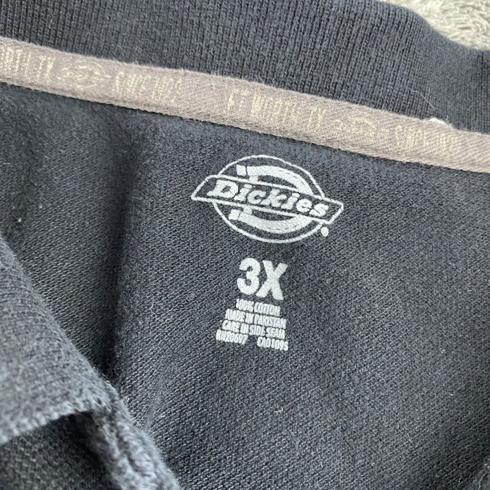 Dickies Henley Golf Shirt Polo Mens 3X Black - Picture 9 of 13
